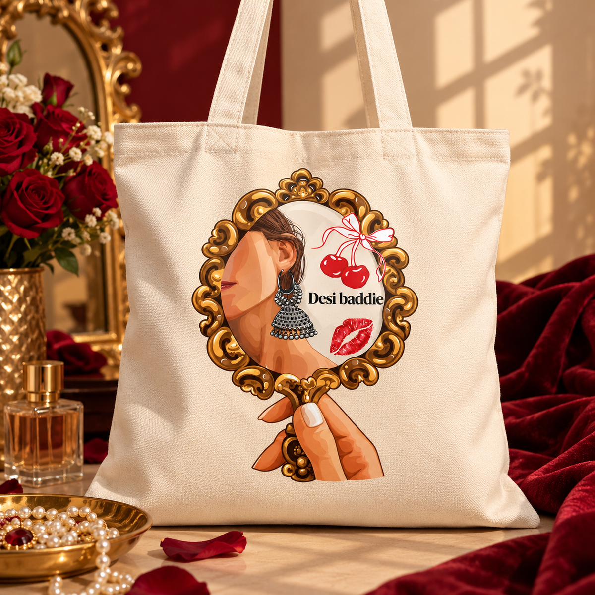 Desi Baddie Baroque Mirror Tote